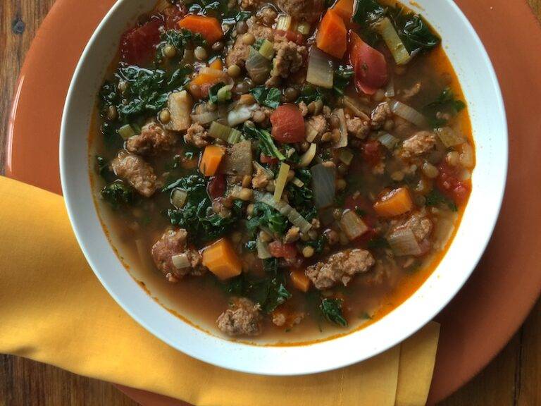 Lentil Soup with Local Sausage