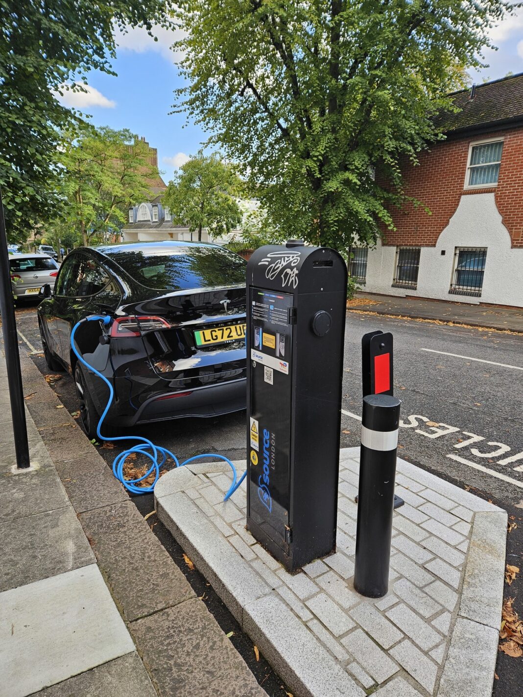 car hooked up to a charger